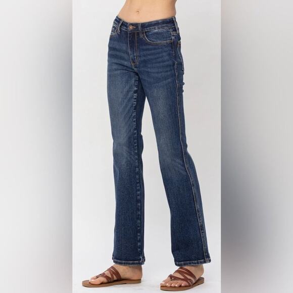 NWT JUDY BLUE MID-RISE  SLIM- BOOT JEANS 0/24 - Picture 1 of 10